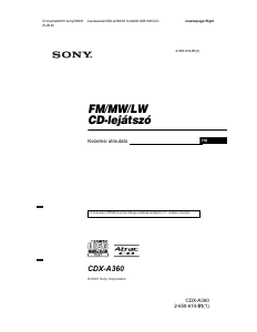 Használati útmutató Sony CDX-A360 Autórádió