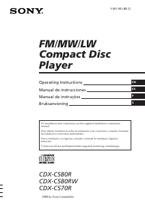 Manual Sony CDX-C570R Auto-rádio