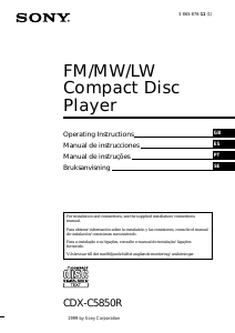 Manual de uso Sony CDX-C5850R Radio para coche