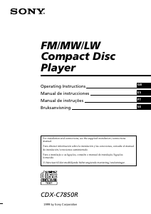 Bruksanvisning Sony CDX-C7850R Bilradio