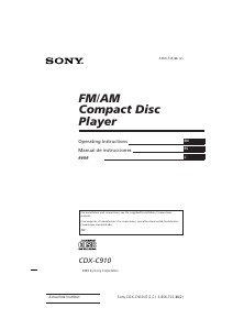 Manual de uso Sony CDX-C910 Radio para coche