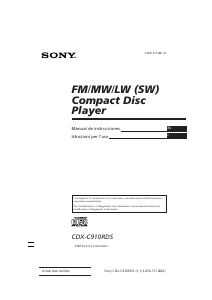 Manual de uso Sony CDX-C910RDS Radio para coche