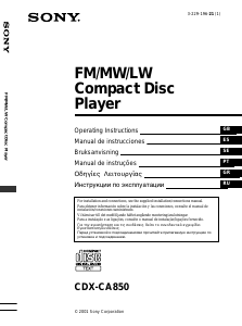 Manual de uso Sony CDX-CA850 Radio para coche