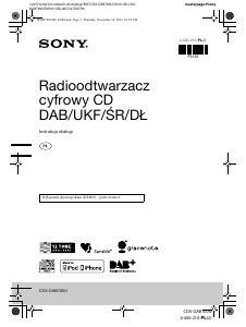 Instrukcja Sony CDX-DAB700U Radio samochodowe