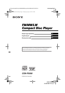 Käyttöohje Sony CDX-F5550EE Autoradio