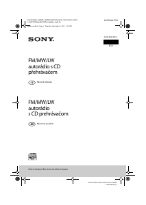 Manuál Sony CDX-G1000U Autorádio