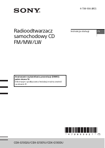 Instrukcja Sony CDX-G1300U Radio samochodowe