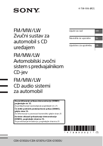 Priročnik Sony CDX-G1301U Avto radio