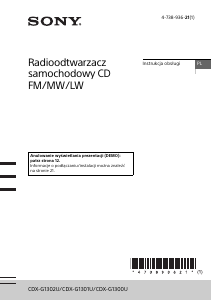 Instrukcja Sony CDX-G1302U Radio samochodowe