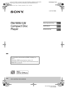 Bruksanvisning Sony CDX-G2001UI Bilradio