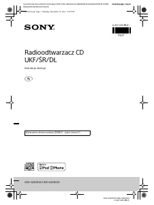 Instrukcja Sony CDX-G2001UI Radio samochodowe