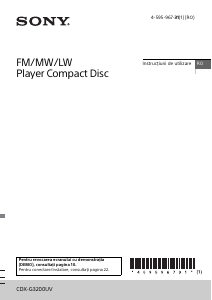 Manual Sony CDX-G3200UV Player auto