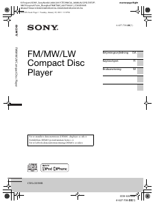 Käyttöohje Sony CDX-GS500R Autoradio