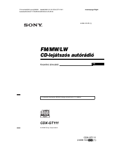 Használati útmutató Sony CDX-GT111 Autórádió