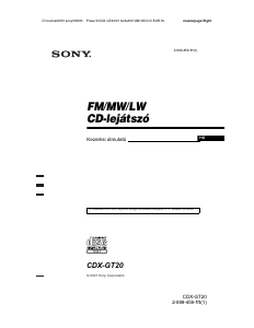 Használati útmutató Sony CDX-GT20 Autórádió