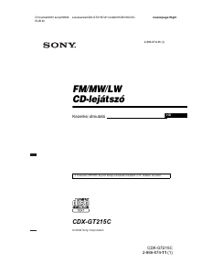 Használati útmutató Sony CDX-GT215C Autórádió