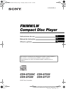 Manual de uso Sony CDX-GT220 Radio para coche
