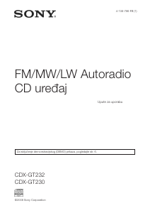 Priručnik Sony CDX-GT230 Radioprijamnik za automobil