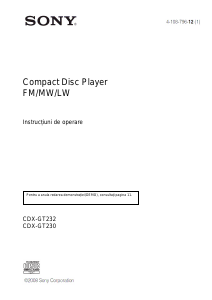 Manual Sony CDX-GT232 Player auto