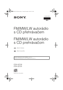 Manuál Sony CDX-GT250MP Autorádio