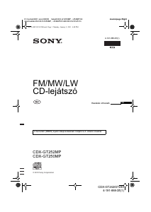 Használati útmutató Sony CDX-GT252MP Autórádió