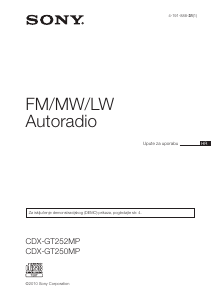 Priručnik Sony CDX-GT252MP Radioprijamnik za automobil