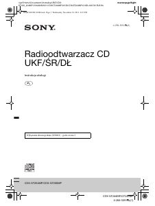 Instrukcja Sony CDX-GT264MP Radio samochodowe