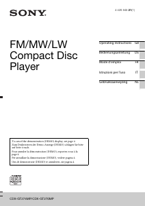 Manual Sony CDX-GT274MP Car Radio