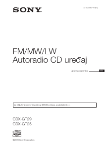 Priručnik Sony CDX-GT29 Radioprijamnik za automobil
