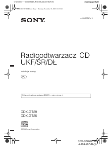 Instrukcja Sony CDX-GT29 Radio samochodowe