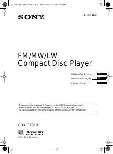 Manual Sony CDX-GT31U Auto-rádio