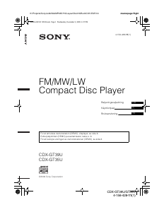 Bruksanvisning Sony CDX-GT35U Bilradio