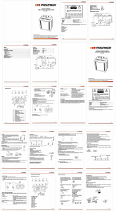 Manual de uso Premier LAV-4056 Lavadora