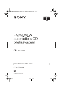 Manuál Sony CDX-GT383A Autorádio