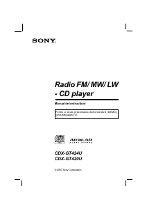 Manual Sony CDX-GT424U Player auto