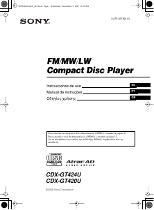 Manual de uso Sony CDX-GT424U Radio para coche