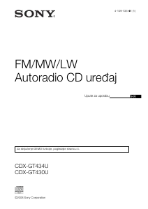 Priručnik Sony CDX-GT430U Radioprijamnik za automobil