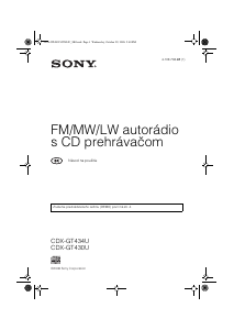 Návod Sony CDX-GT430U Autorádio