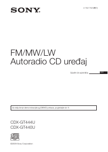 Priručnik Sony CDX-GT440U Radioprijamnik za automobil