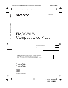 Brugsanvisning Sony CDX-GT444U Bilradio