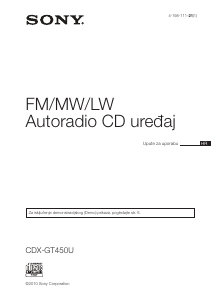 Priručnik Sony CDX-GT450U Radioprijamnik za automobil