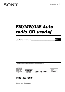 Priručnik Sony CDX-GT50UI Radioprijamnik za automobil