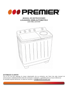 Manual de uso Premier LAV-5106 Lavadora