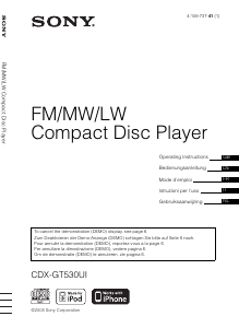 Handleiding Sony CDX-GT530UI Autoradio