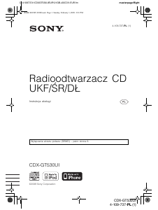 Instrukcja Sony CDX-GT530UI Radio samochodowe