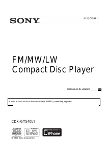 Manual Sony CDX-GT540UI Player auto