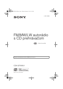 Návod Sony CDX-GT550UI Autorádio