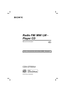 Manual Sony CDX-GT550UI Player auto