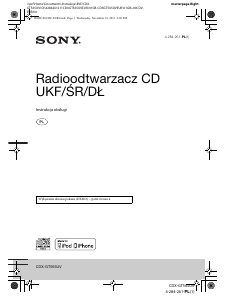 Instrukcja Sony CDX-GT565UV Radio samochodowe