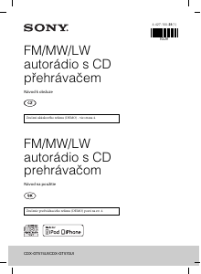 Návod Sony CDX-GT570UI Autorádio